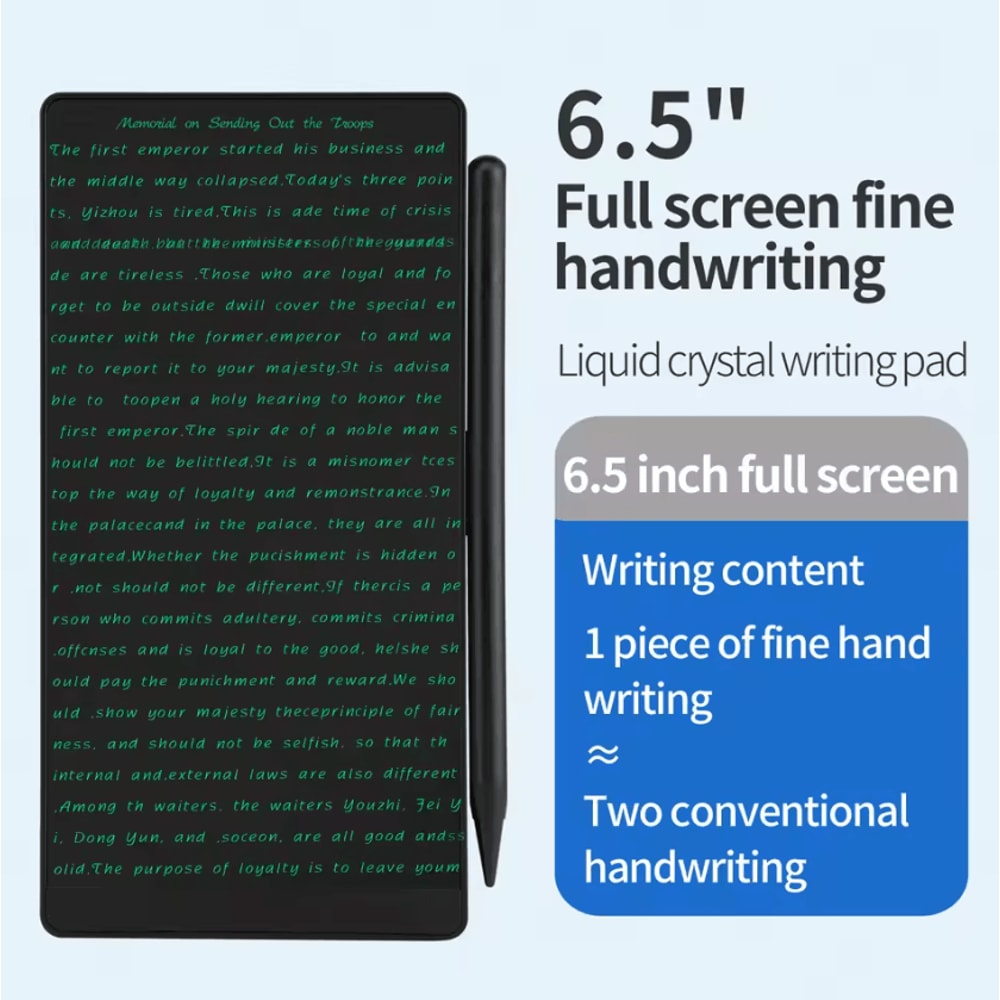 65Inch LCD Writing Tablet For Kids Full Screen Reusable Drawing Learning Pad 2