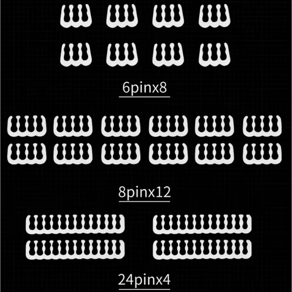 24PCS PC Cable Comb Kit 6824 Pin Wire Organizer For Clean Gaming Builds 2