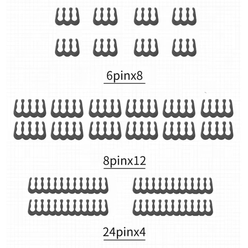 24PCS PC Cable Comb Kit 6824 Pin Wire Organizer For Clean Gaming Builds 3