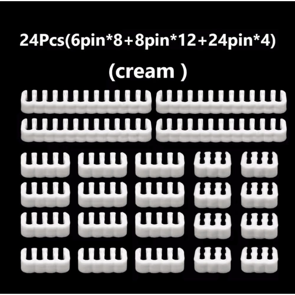 24PCS PC Cable Comb Kit 6824 Pin Wire Organizer For Clean Gaming Builds 4