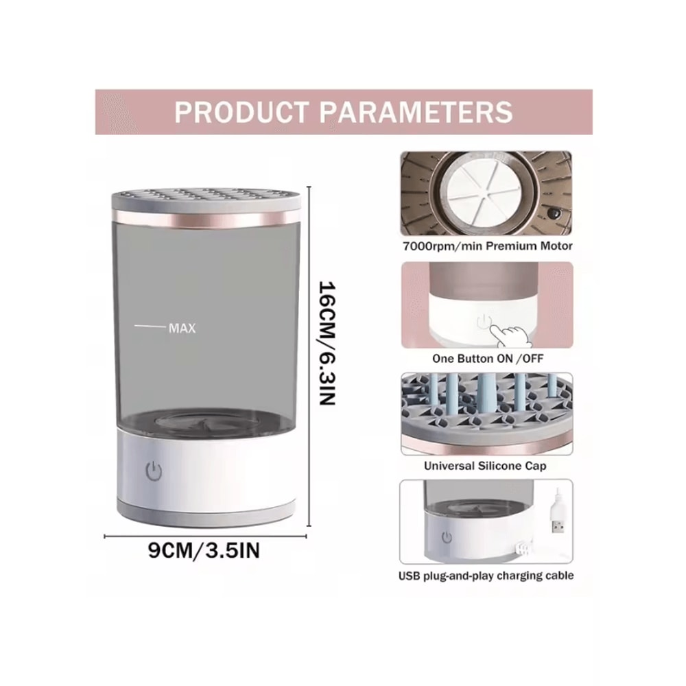 AutoSpin Electric Makeup Brush Cleaner Fast Wash Dry Makeup Brush Cleaning Machine 3