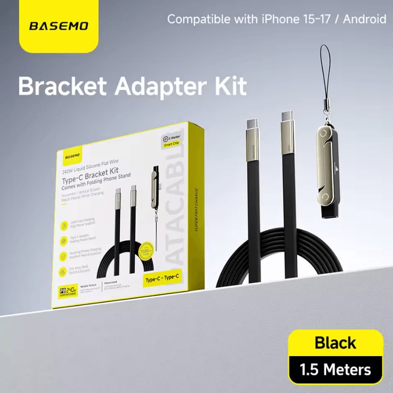 ChargeStand Pro 240W Fast Charging Cable Foldable TypeC Stand Cable 2in1 Phone Tablet Holder Charg 5