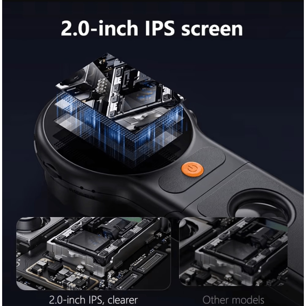 500X Autofocus Digital Microscope With LED Portable 2 Screen Repair Tool 1