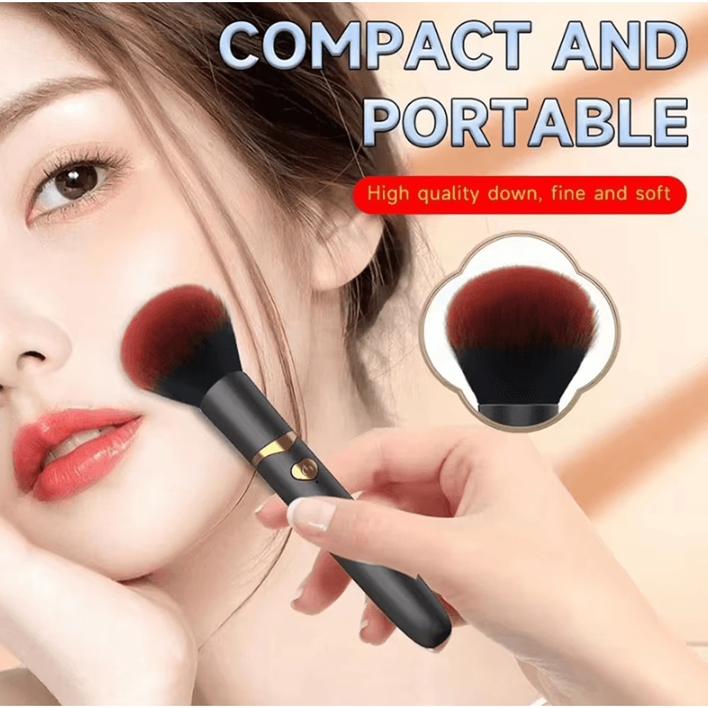 2in1 Electric Vibration Makeup Brush Soft Fluffy Rechargeable Foundation Applicator 1