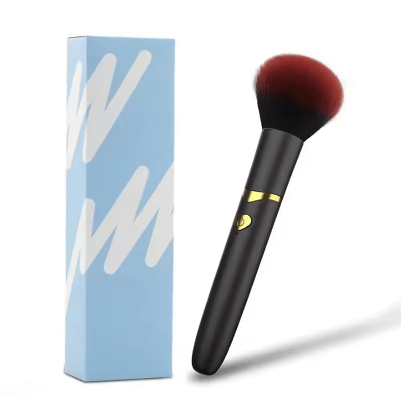 2in1 Electric Vibration Makeup Brush Soft Fluffy Rechargeable Foundation Applicator 2