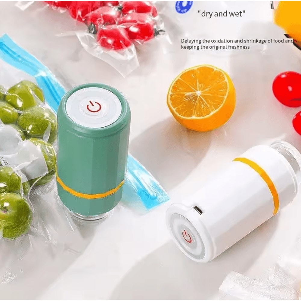 Mini Electric Vacuum Pump Portable Storage Bag Air Compression Tool Rechargeable 2