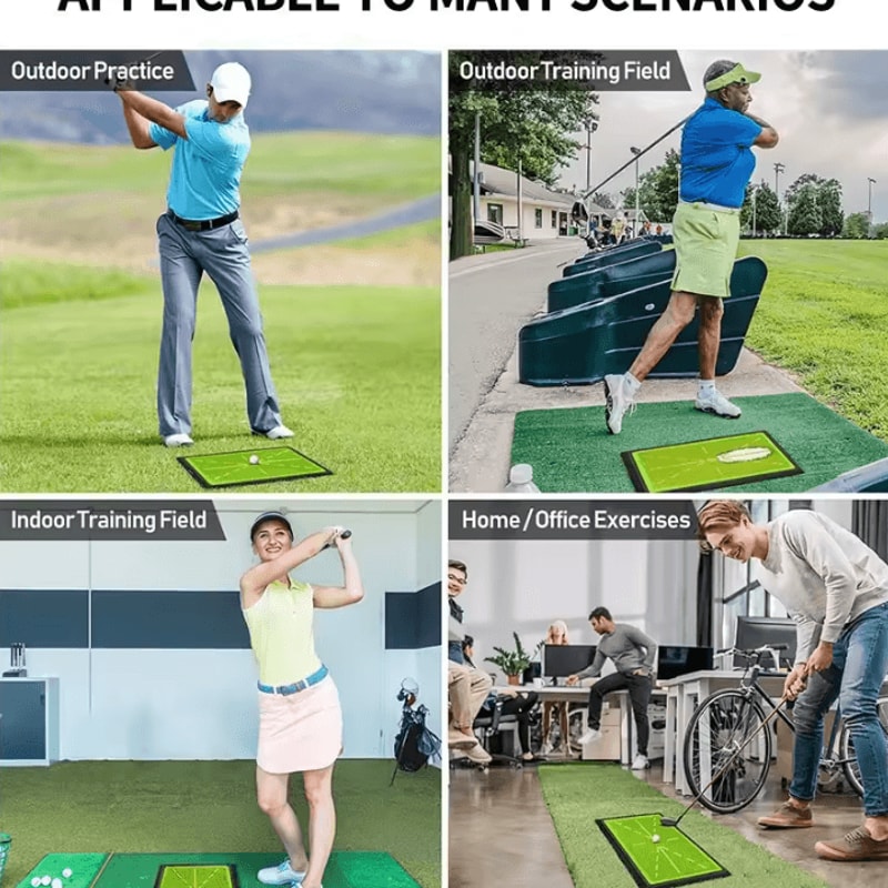 Smart Golf Swing Path Trainer Mat Strike Detection Practice Pad For Beginners 2