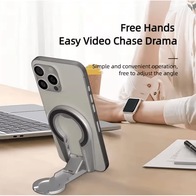MagSafe Magnetic Phone Grip Stand Foldable DualSided Holder Desk Mount 3