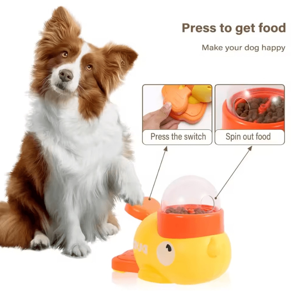 Interactive Duck Treat Dispenser Dog Toy Puzzle Slow Feeder Training Toy 2