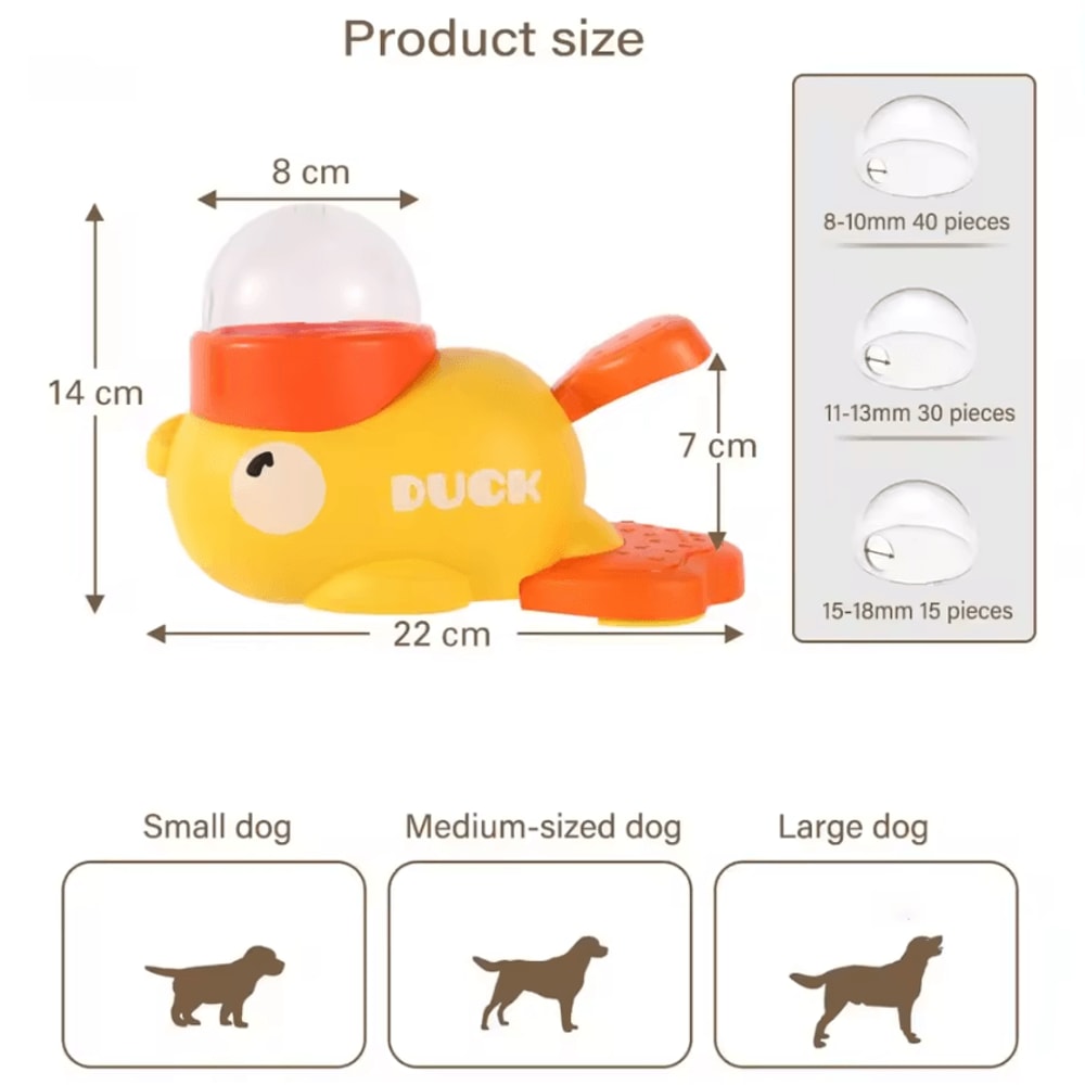 Interactive Duck Treat Dispenser Dog Toy Puzzle Slow Feeder Training Toy 5