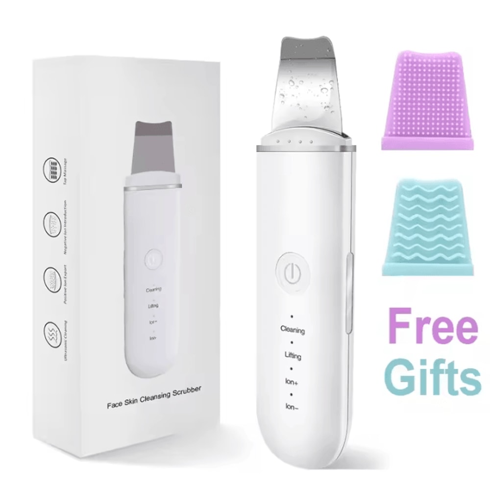 Ultrasonic Skin Scrubber Face Spatula Deep Cleansing Blackhead Remover Tool 0