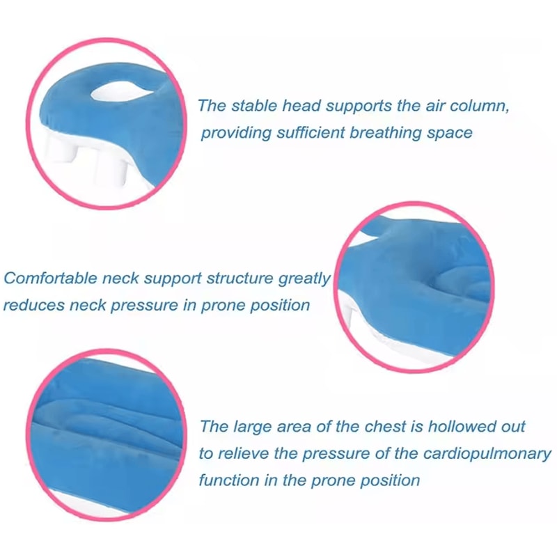 Inflatable Face Down Recovery Pillow Prone Support Cushion For Eye Surgery Healing 5