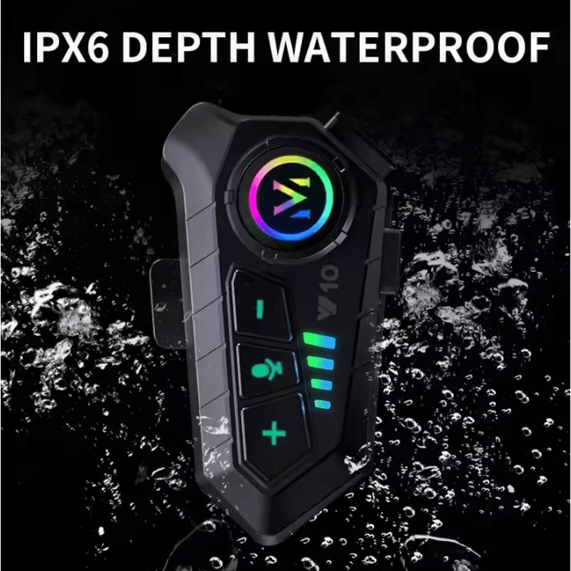 Bluetooth 53 Motorcycle Helmet Headset Waterproof HandsFree Audio MP3 Player 4