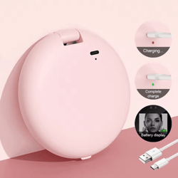 smart uv sunscreen detection mirror – led makeup compact with skin analysis