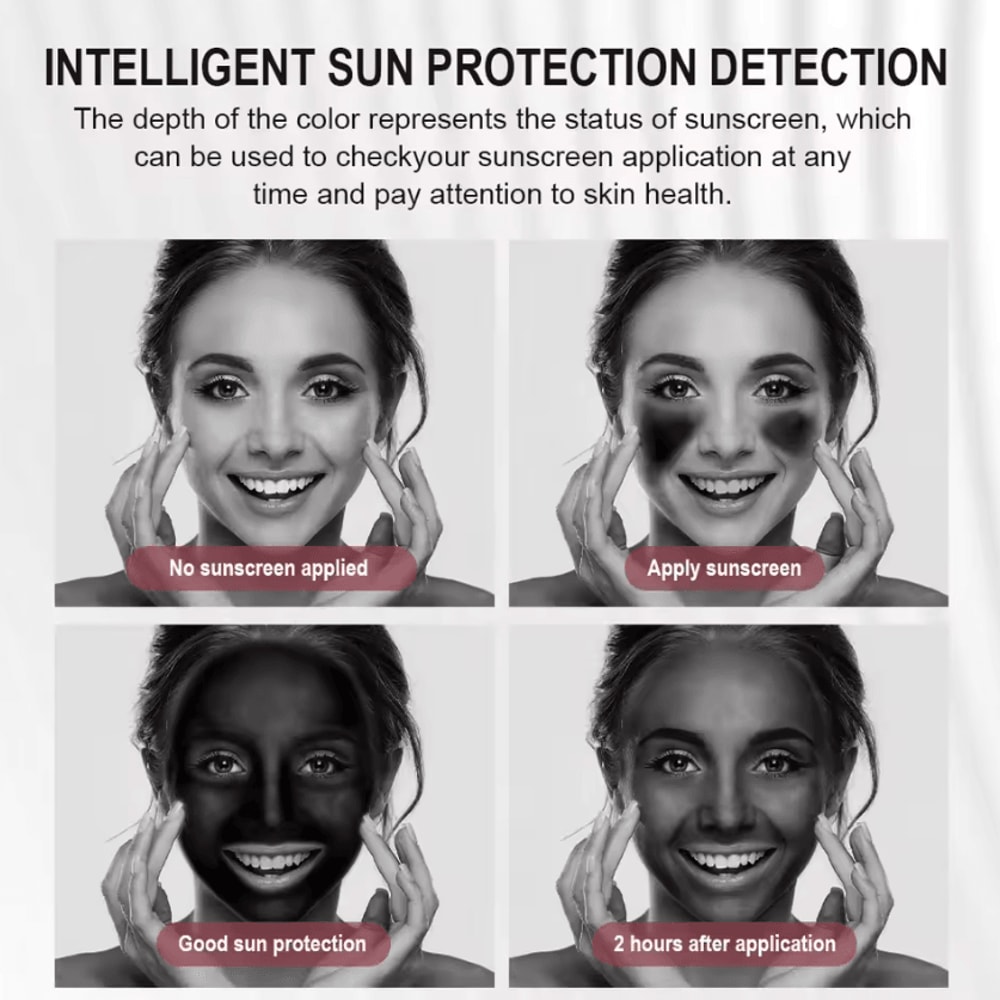 Smart UV Sunscreen Detection Mirror LED Makeup Compact With Skin Analysis 3