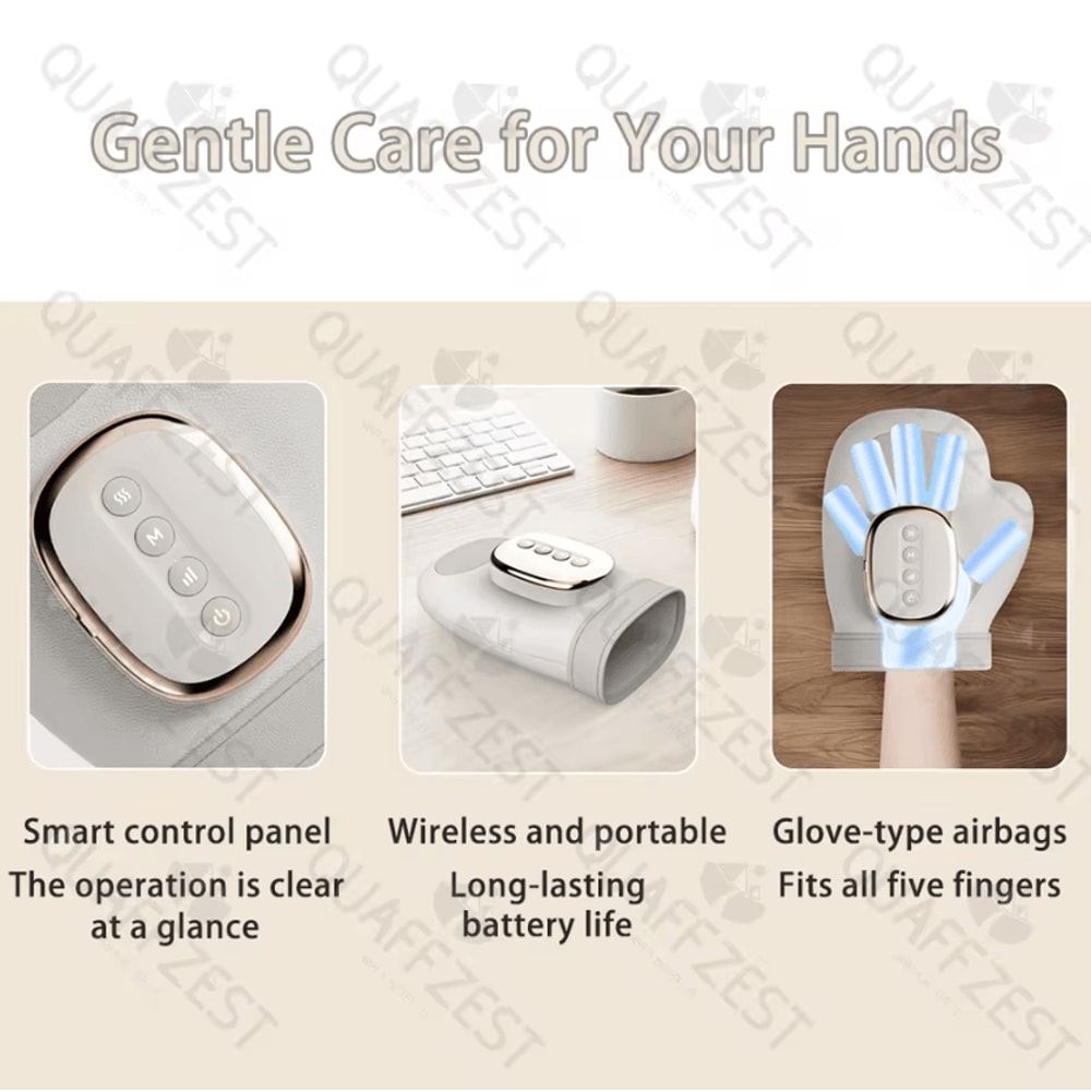 Smart Electric Hand Massager Glove Air Compression Wrist Finger Relief Device 4