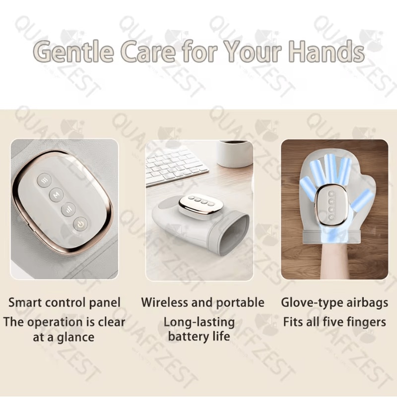 Smart Electric Hand Massager Glove Air Compression Wrist Finger Relief Device 4
