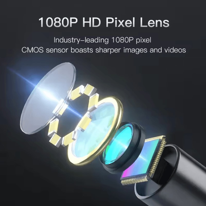 Industrial DualLens Endoscope Camera 1080P HD 43 Inspection Borescope With LED Waterproof Probe 2