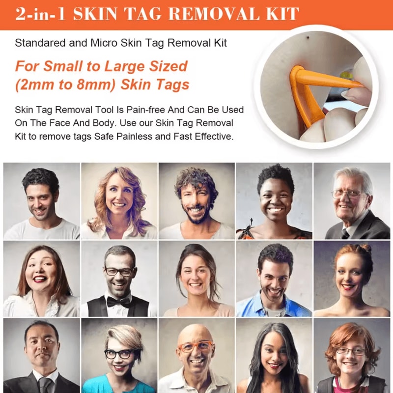 2in1 Skin Tag Wart Removal Pen Kit Precision Facial Care Tool With Cleansing Swabs 3