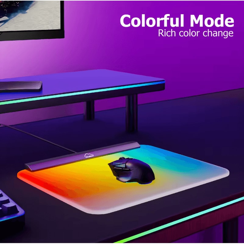 RGB LED Smart Mouse Pad Ambient Light Sync Gaming Desk Mat With Dynamic Backlight 0