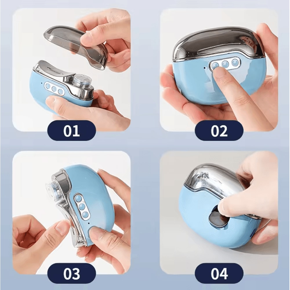 4in1 Electric Nail Clipper UV Dryer Kit Automatic Trimmer Grinder Polisher 3