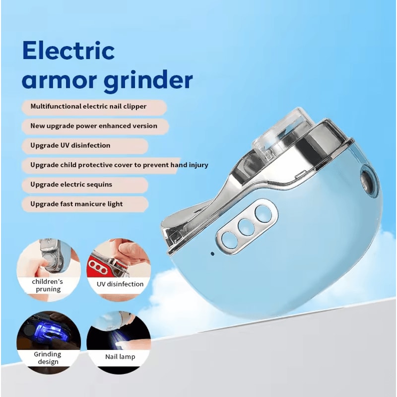 4in1 Electric Nail Clipper UV Dryer Kit Automatic Trimmer Grinder Polisher 5