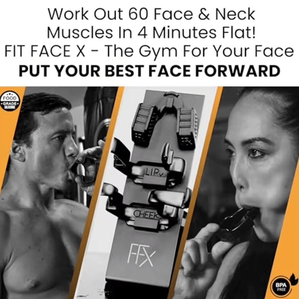 4in1 Face Sculpting Gym Kit Jawline Cheek Neck Toning Facial Exercise Tools 1