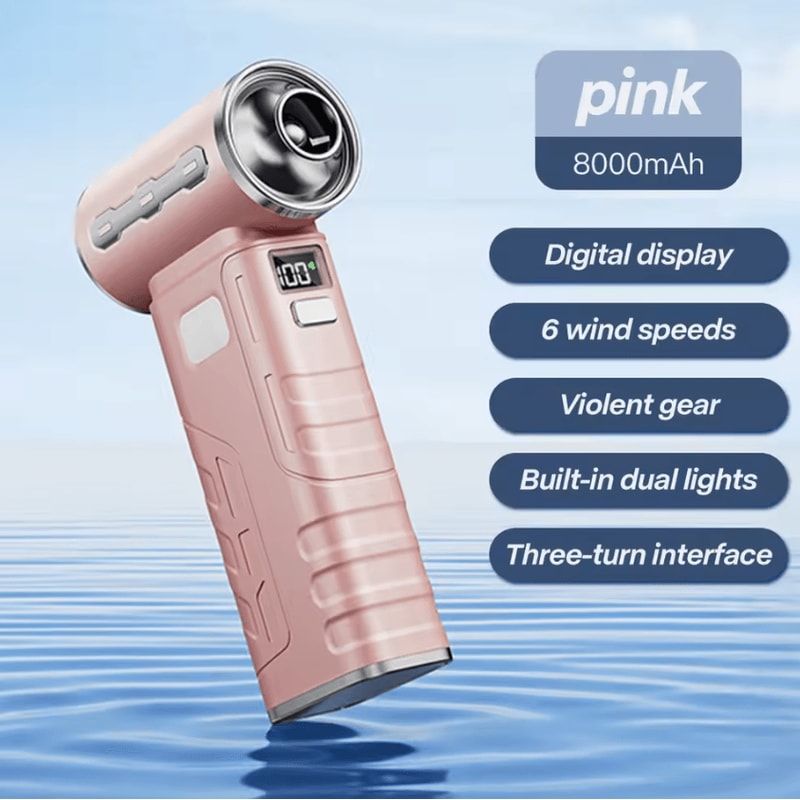 450000 RPM Turbo Air Blower Rechargeable HighPower Dust Cleaning Jet Fan 5