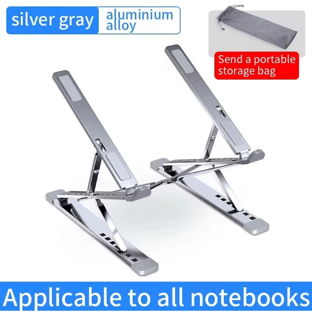 N8 Adjustable Aluminum Laptop Stand Foldable Cooling Desktop Holder For MacBook Tablets 0