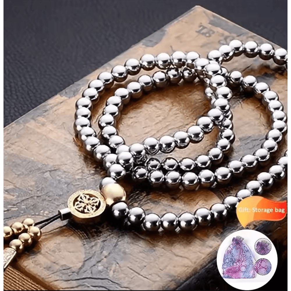 Tactical 8MM Steel Bead Bracelet Necklace HeavyDuty EDC Survival Chain 118128 Beads 4