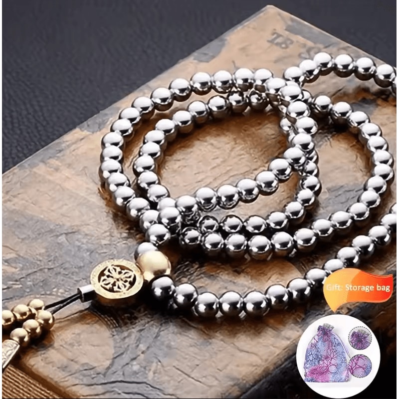 Tactical 8MM Steel Bead Bracelet Necklace HeavyDuty EDC Survival Chain 118128 Beads 8