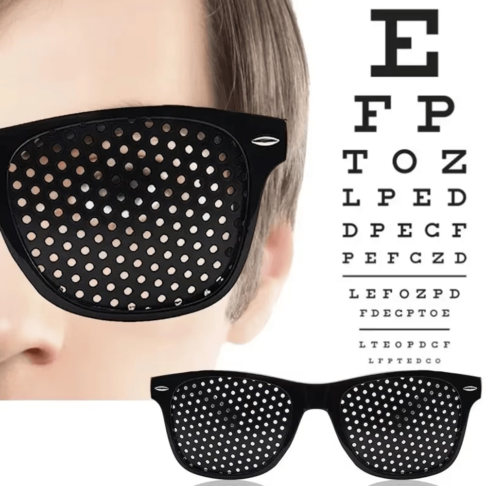 AntiMyopia Pinhole Glasses Vision Training Fatigue Relief Eyewear For Men Women 0