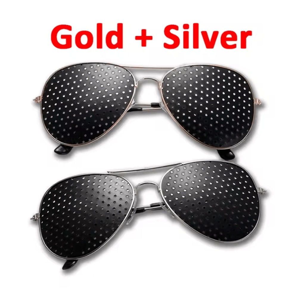 AntiFatigue Pinhole Glasses Vision Training Eye Protection Eyewear For Men Women 1