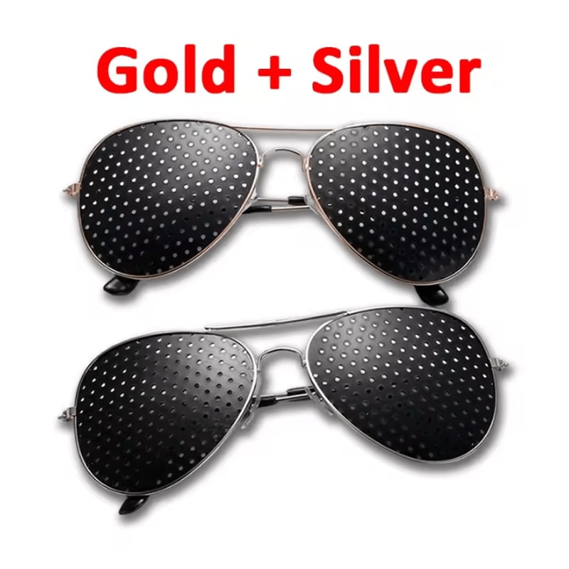 AntiFatigue Pinhole Glasses Vision Training Eye Protection Eyewear For Men Women 1