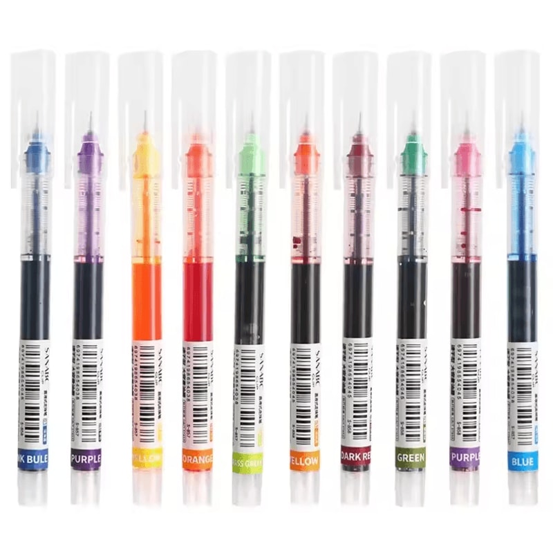 05MM Needle Tip Gel Pens Set Smooth Writing Kawaii Liquid Ink Ballpoint Pens 0
