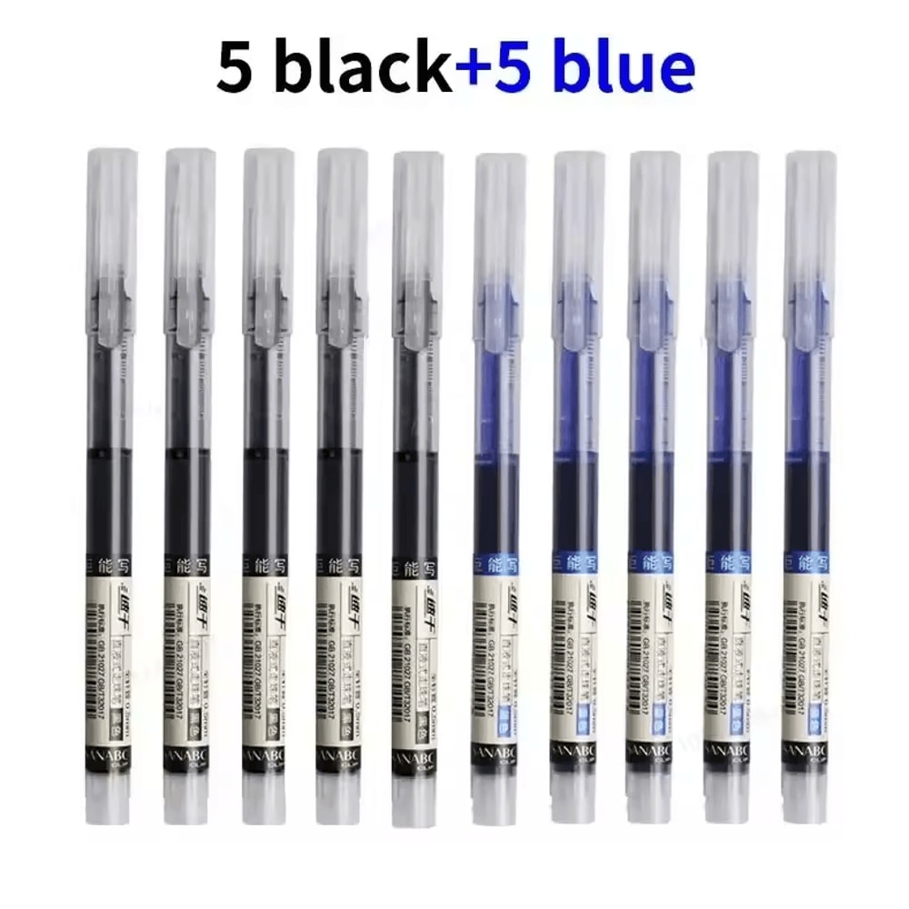 05MM Needle Tip Gel Pens Set Smooth Writing Kawaii Liquid Ink Ballpoint Pens 9