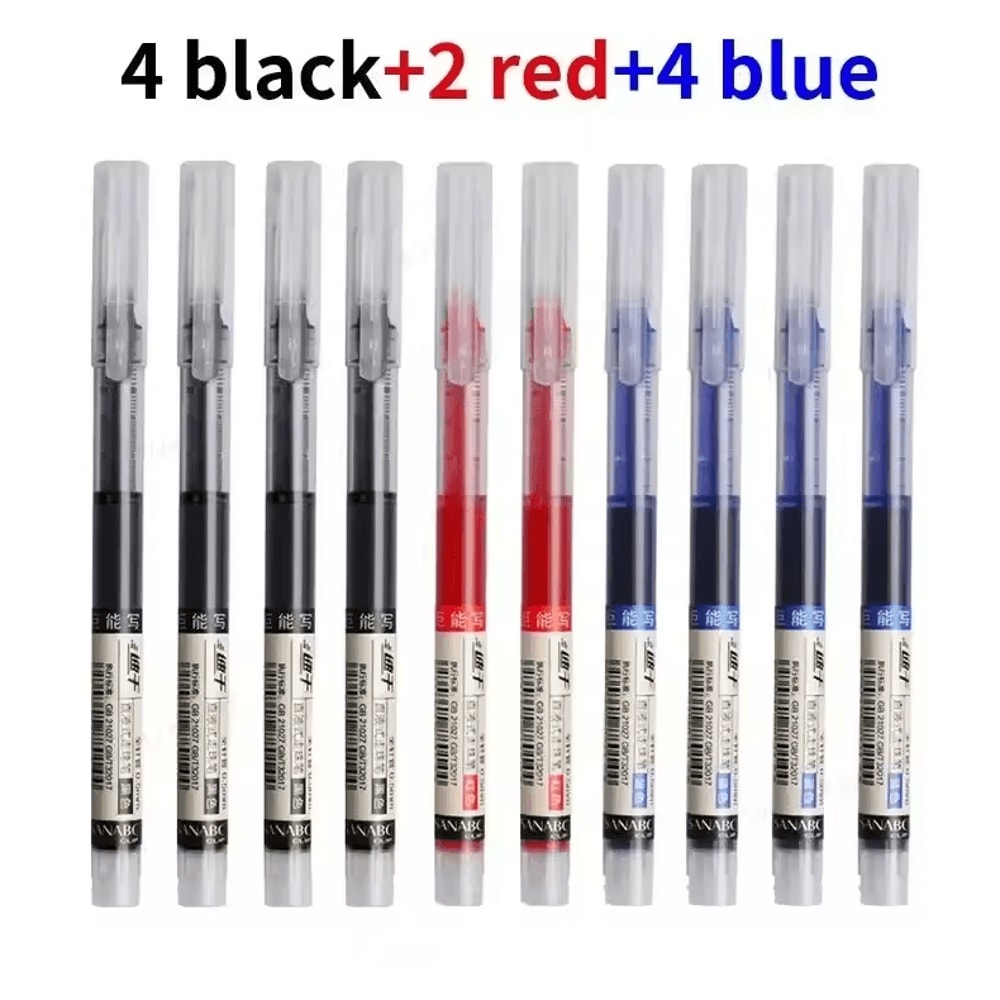 05MM Needle Tip Gel Pens Set Smooth Writing Kawaii Liquid Ink Ballpoint Pens 8