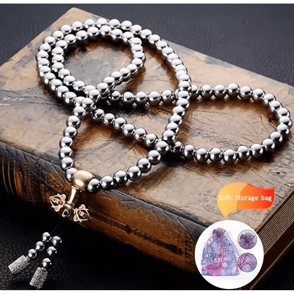 Tactical 8MM Titanium Steel Bead Necklace HeavyDuty EDC Chain 118128 Beads 7