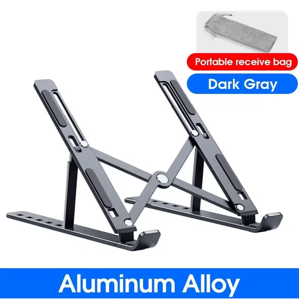 N8 Adjustable Aluminum Laptop Stand Foldable Cooling Ergonomic Notebook Holder 1