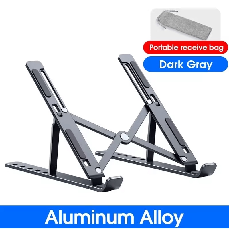 N8 Adjustable Aluminum Laptop Stand Foldable Cooling Ergonomic Notebook Holder 1