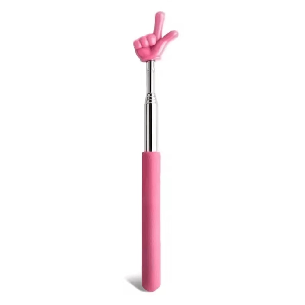 Telescopic Stainless Steel Teaching Pointer Finger Design Extendable Presentation Stick 9