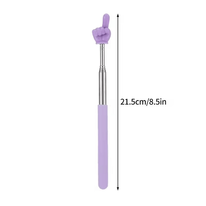 Telescopic Stainless Steel Teaching Pointer Finger Design Extendable Presentation Stick 3