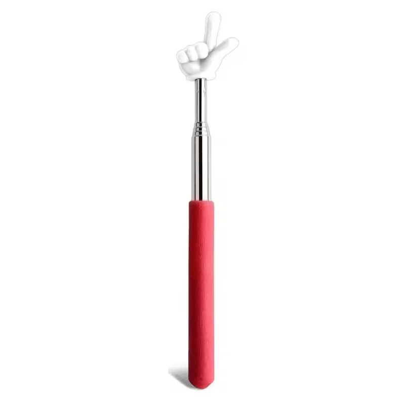 Telescopic Stainless Steel Teaching Pointer Finger Design Extendable Presentation Stick 6