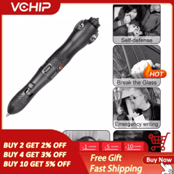 multifunction tactical aluminum pen – edc self-defense tool with led & glass breaker
