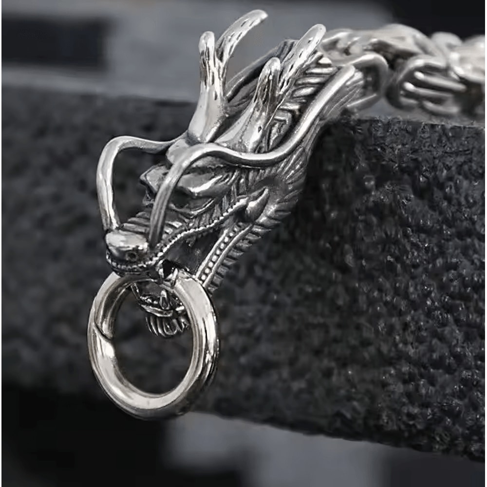 DragonGuard Stainless Steel Self Defense Bracelet 1M Tactical Whip Chain Unisex 2