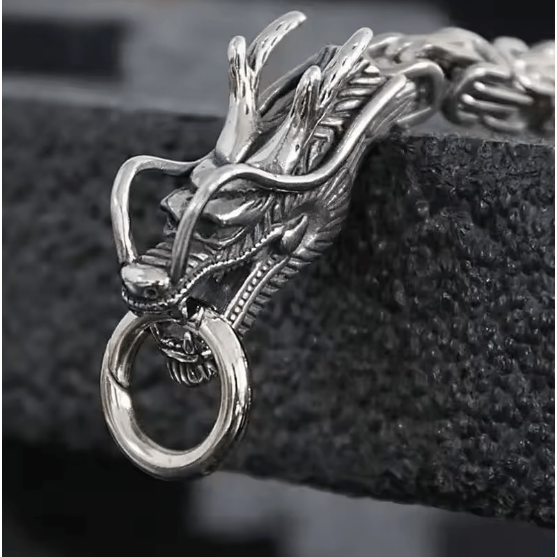 DragonGuard Stainless Steel Self Defense Bracelet 1M Tactical Whip Chain Unisex 2