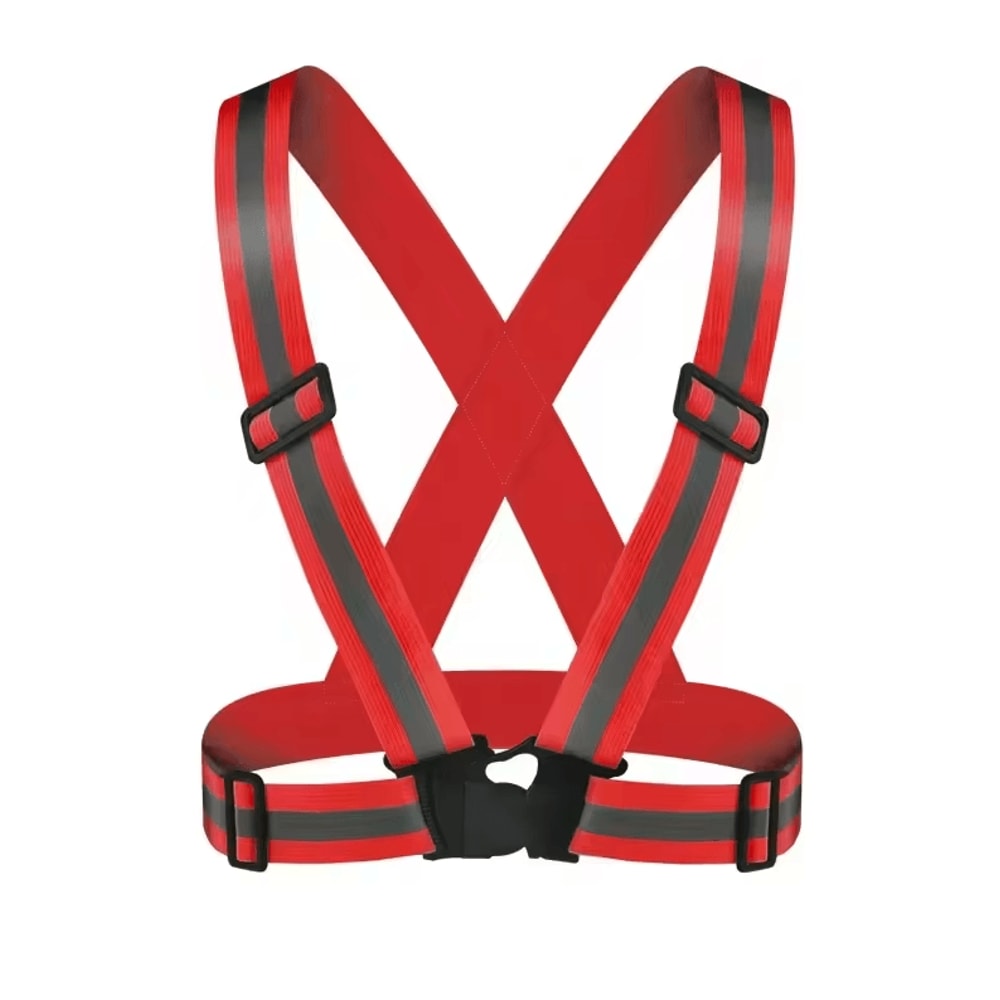 NightGuard Reflective Safety Vest Adjustable Lightweight HighVisibility Running Cycling Gear 4