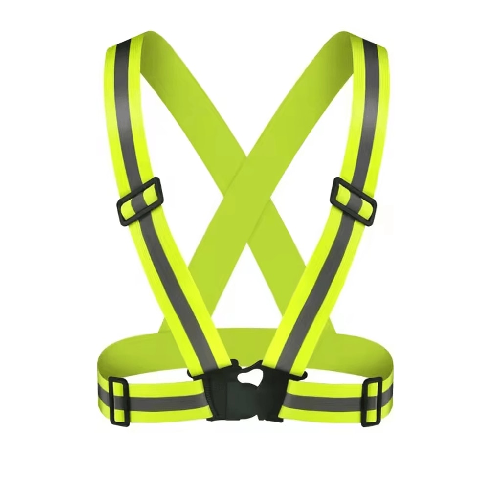NightGuard Reflective Safety Vest Adjustable Lightweight HighVisibility Running Cycling Gear 5