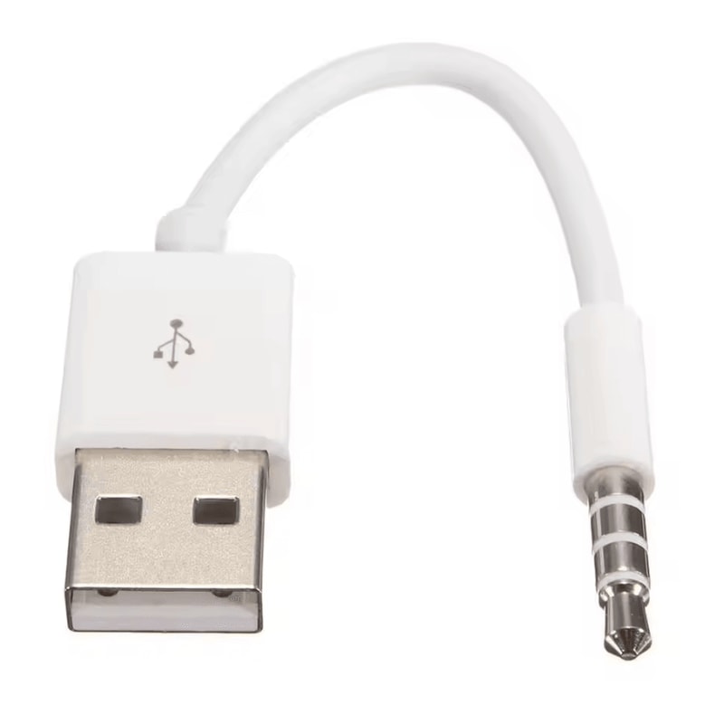 SyncLink USB 35mm Charger Cable For IPod Shuffle 3rd4th Gen Data Audio Sync Cord 0