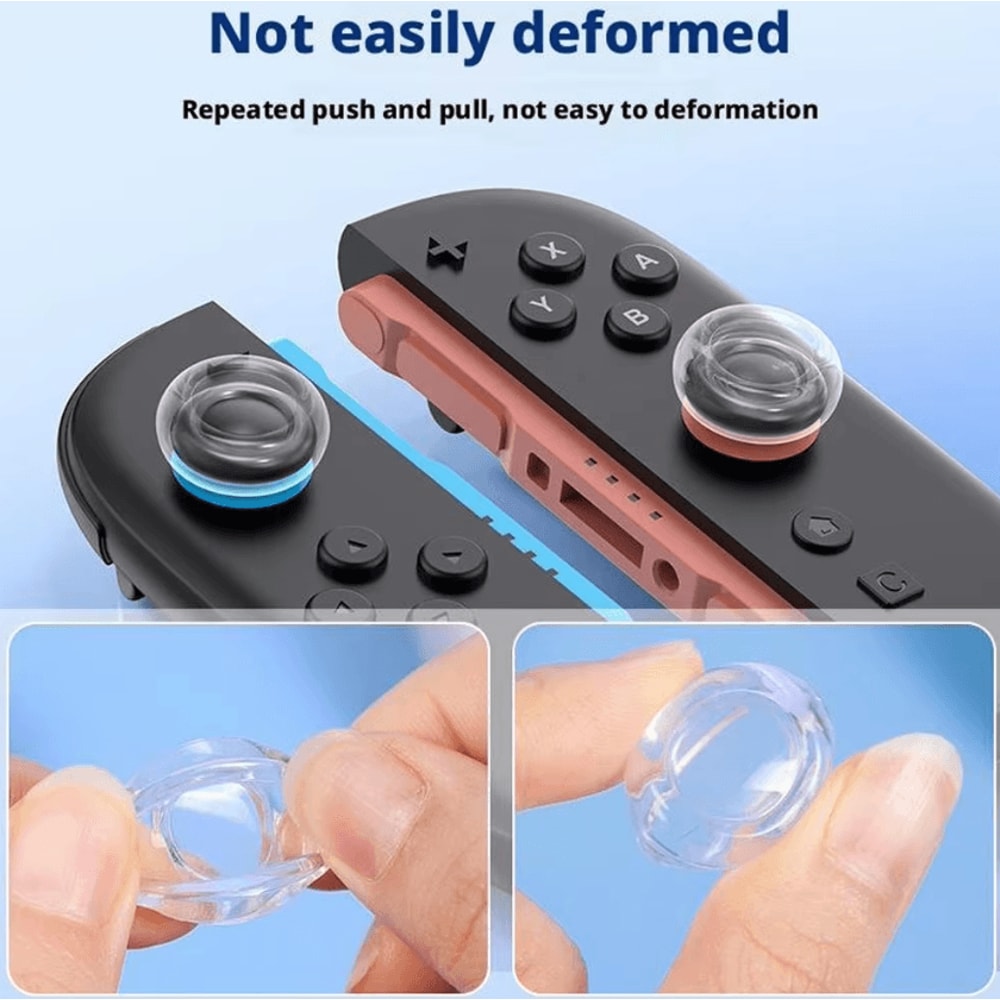 KawaiiGrip IINE Transparent Thumb Grip Caps For Switch 2 Soft Silicone AntiSlip Joystick Protector 1
